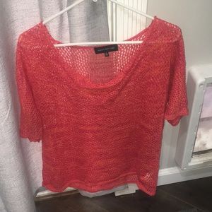 Orange, loose, lace top